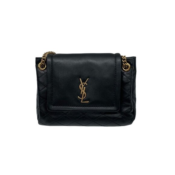 Saint Laurent Lambskin Quilted Monogram Nolita Black Mini SL71 - Picture 1 of 9